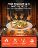 Pizza Stone, 381 mm Round Cordierite Pizza Stone, Extra Large Baking-Stone with Aluminum Peel, 17 mm Thickness Heat-Resistant Cooking Cordierite, for