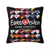 Евровидение Флаги Сердца Esc Ebu Еврофаны Наволочки Музыкальная Наволочка На Подушку Молния Декор Наволочка Для Дома 40X40См