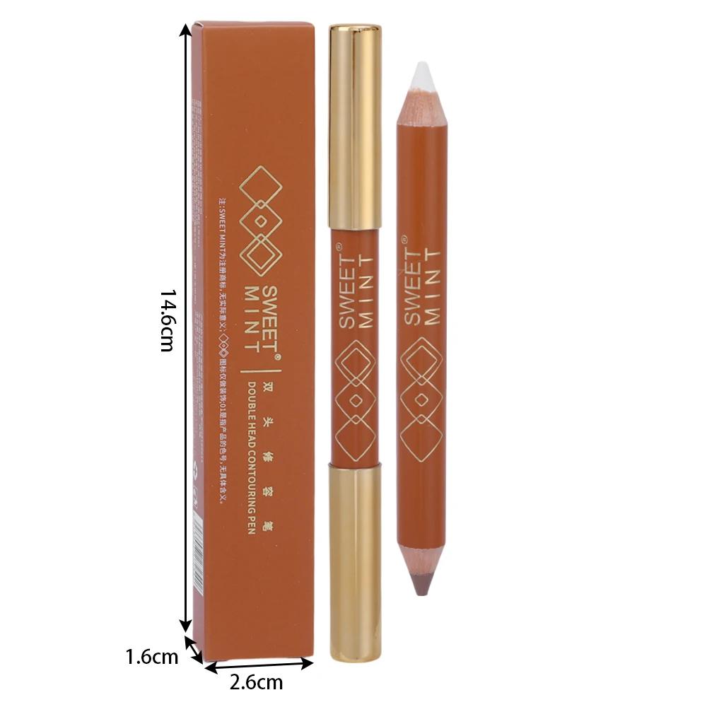 Double-ended Contouring Pen Face Brightening Corrector Nose Shadow Sculpting Natural 3D Highlighter Shading Stick Makeup