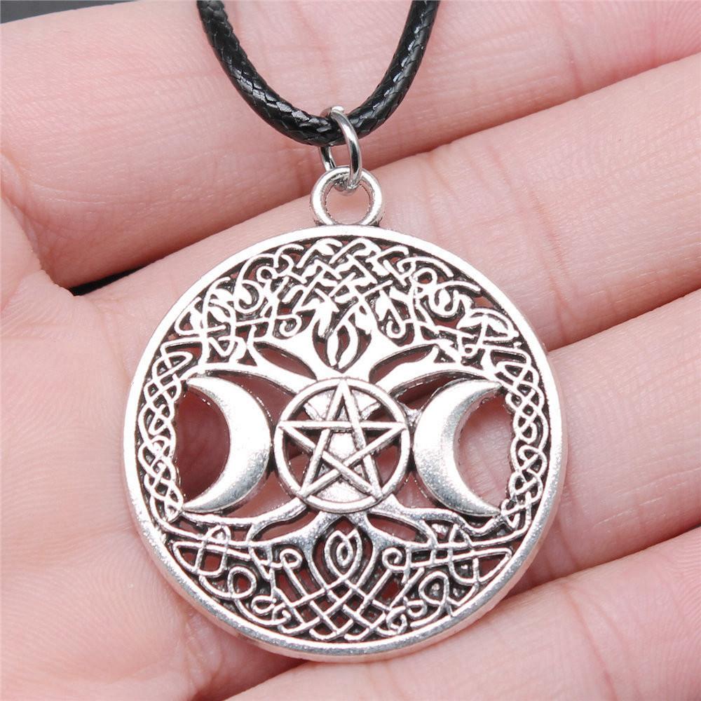 Ожерелье из кожи «Дерево жизни» 45 см, мужское украшение, свадебная годовщина, эстетические аксессуары