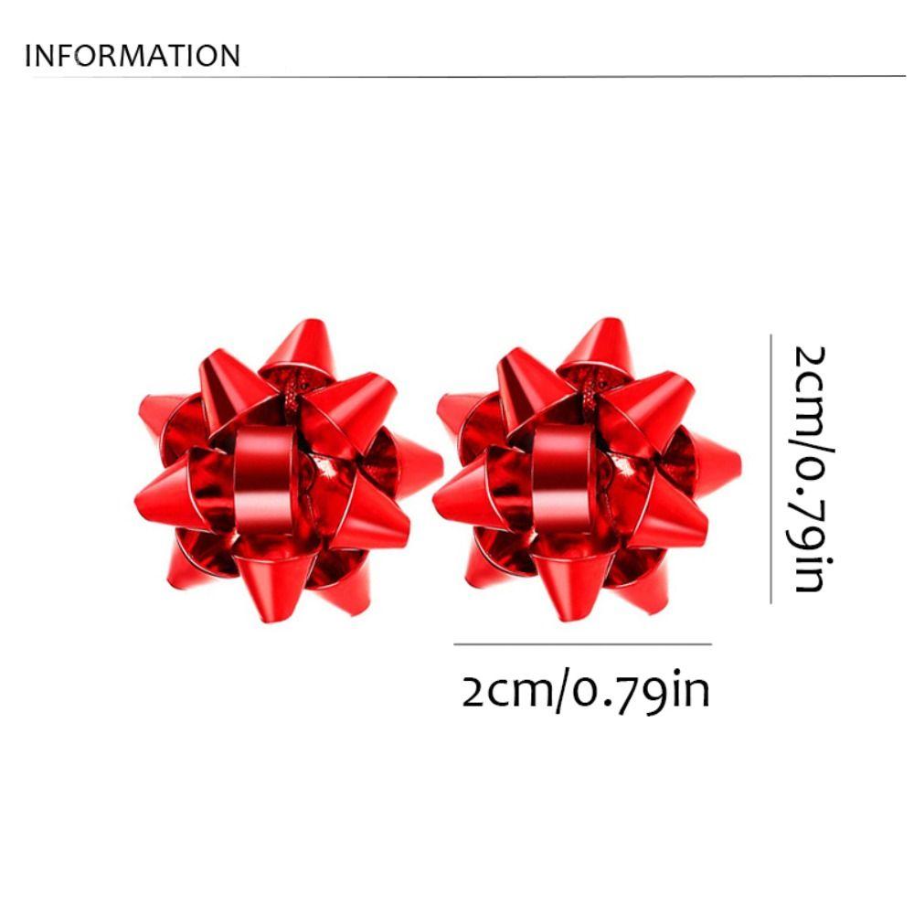 Pull Bows Creative Xmas Earrings Star Ribbon Star Lace Ribbon Earrings  New Year