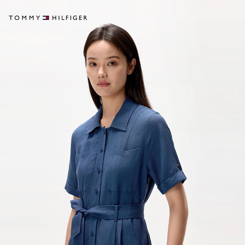 Tommy Hilfiger Женское платье-рубашка из смешанного льна