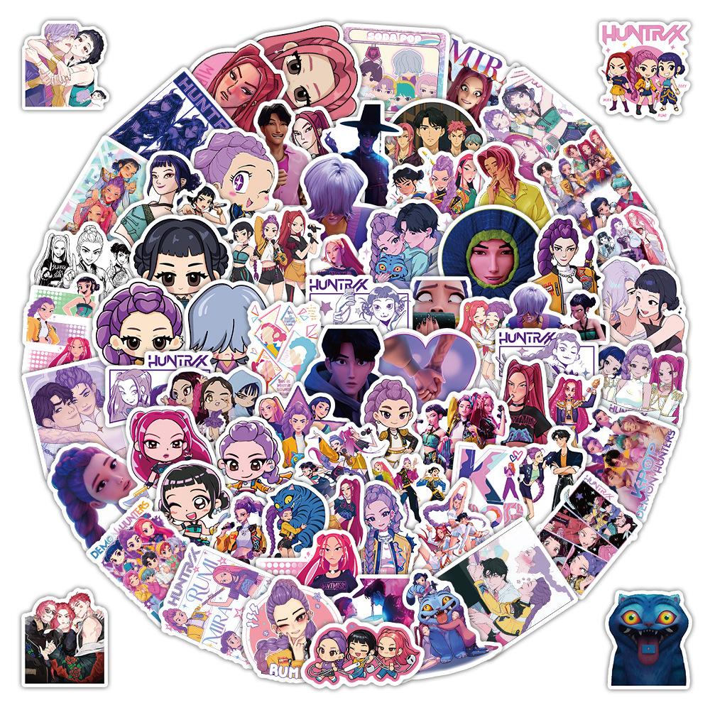 103 K-Pop Demon Hunters Stickers KPop Demon Hunters Doodle Stickers Illustration DIY Hand Account
