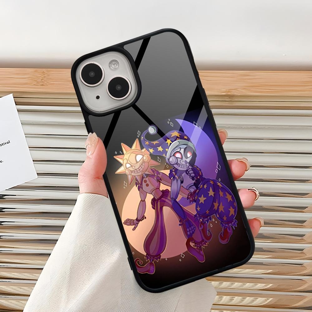 Чехол для телефона FNAF Sundrop для iPhone 16 Pro 15 Pro Max 14 12 11 13 Mini 8 7 Plus X Xs XR PC+TPU Дизайн Чехол