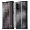 LC.IMEEKE for Samsung Galaxy A14 4G/5G Carbon Fiber Texture Anti-drop Phone Case Leather Wallet Stand Phone Cover