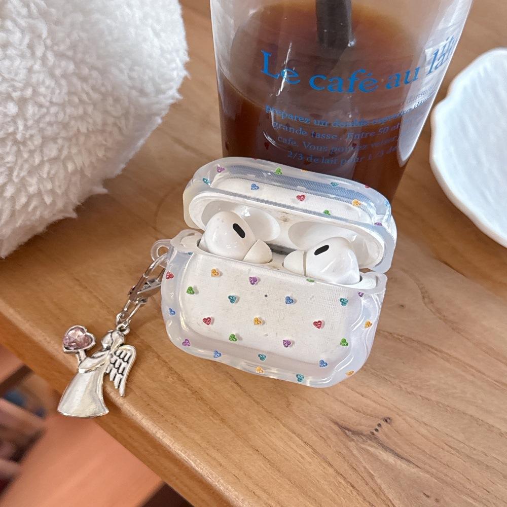 Full screen love twist edge IMD earphone cover for Apple AirPods 1 /1 generation simple and transparent PRO1/PRO1