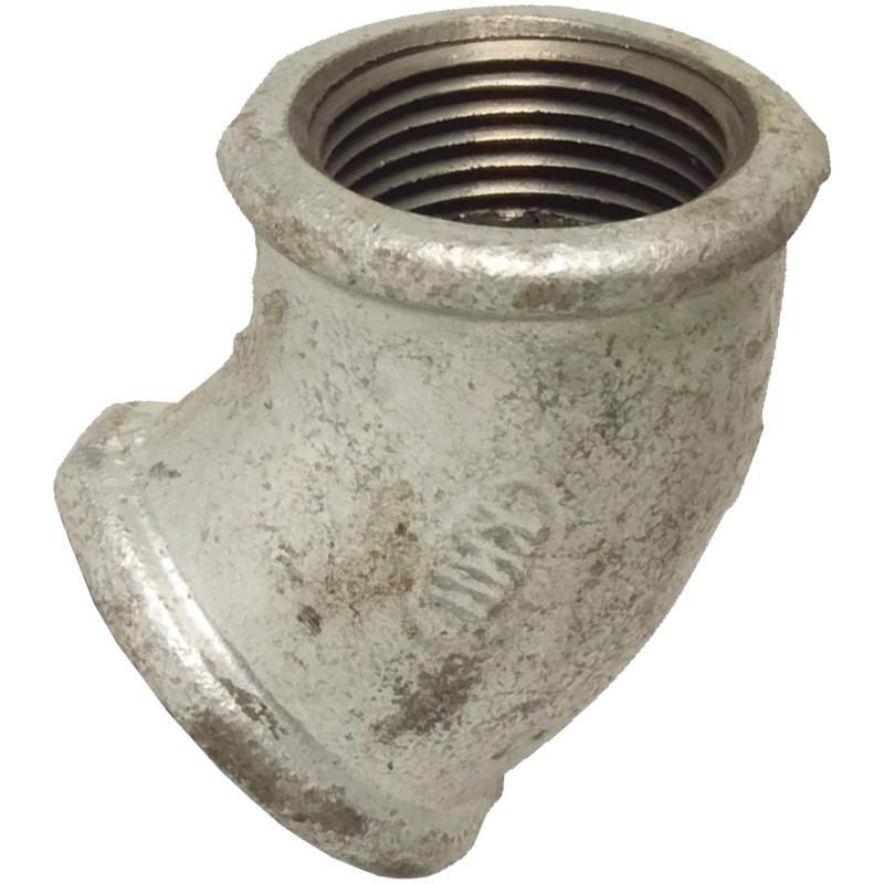 Galvanized cast iron elbow 45 degrees GW 1/2 inch