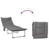 Folding Sun Lounger with Cushion Anthracite