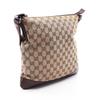 Used GUCCI GG canvas Shoulder Bag 145857 canvas leather Beige Brown Used Women