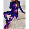 Евро-американская мода 3D принт бабочки женская футболка с длинным рукавом на четыре сезона + длинные брюки набор из двух предметов. Идеальный подарок на Новый год