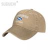 Flag of Scotland Edinburgh Unisex Adult Charcoal Washed Denim Baseball Cap Unisex Classic Vintage Cotton Dad Patriotic Trucker Hat
