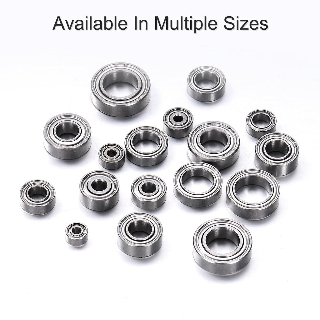 uxcell 5pcs MR104ZZ Deep Groove Ball Bearing 4x10x4mm Chrome Steel Miniature Bearing Double Sealed Precision Bearing P5 (AB EC 5)