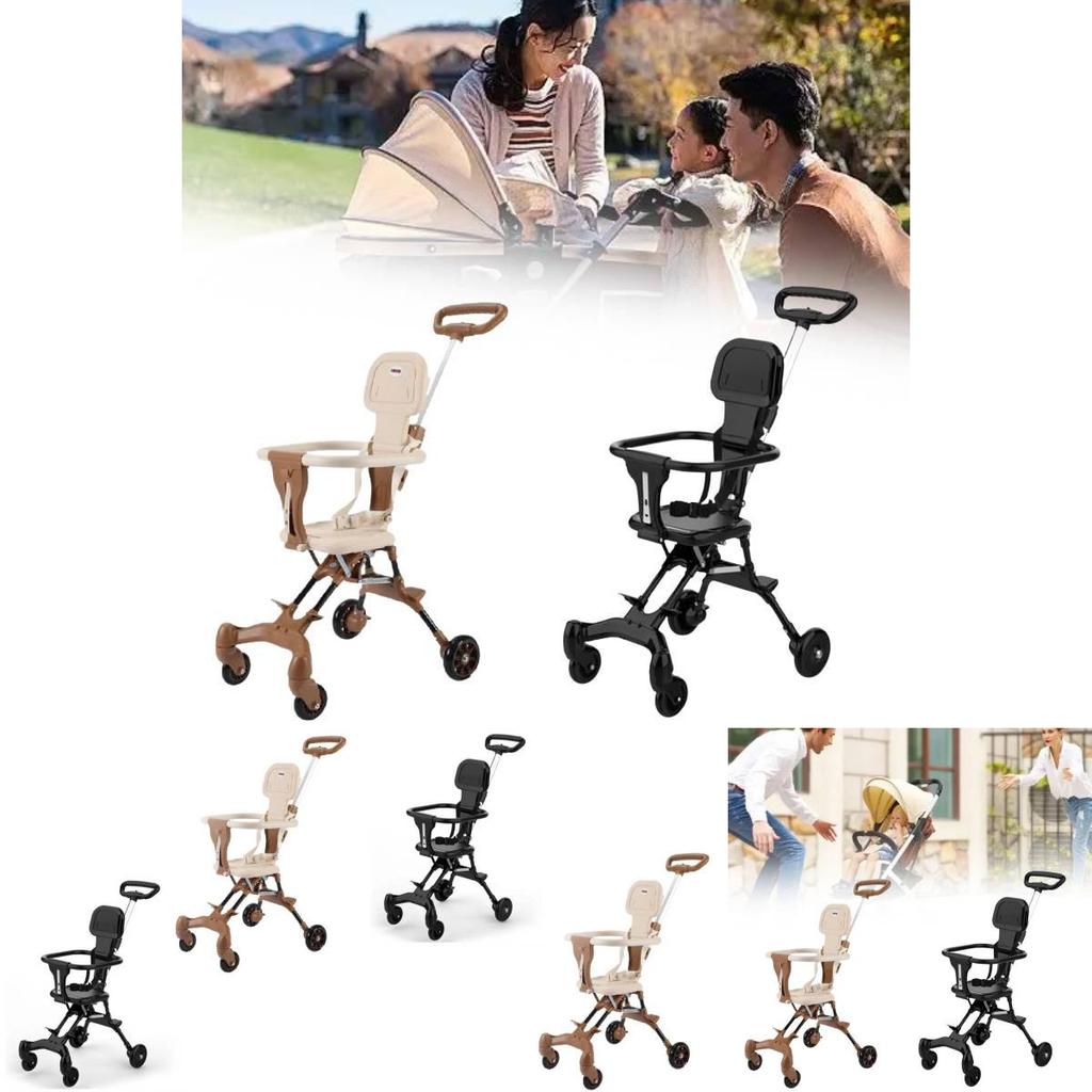 Детская коляска с высокой посадкой Легкая рама из алюминиевого сплава с безопасной конструкцией