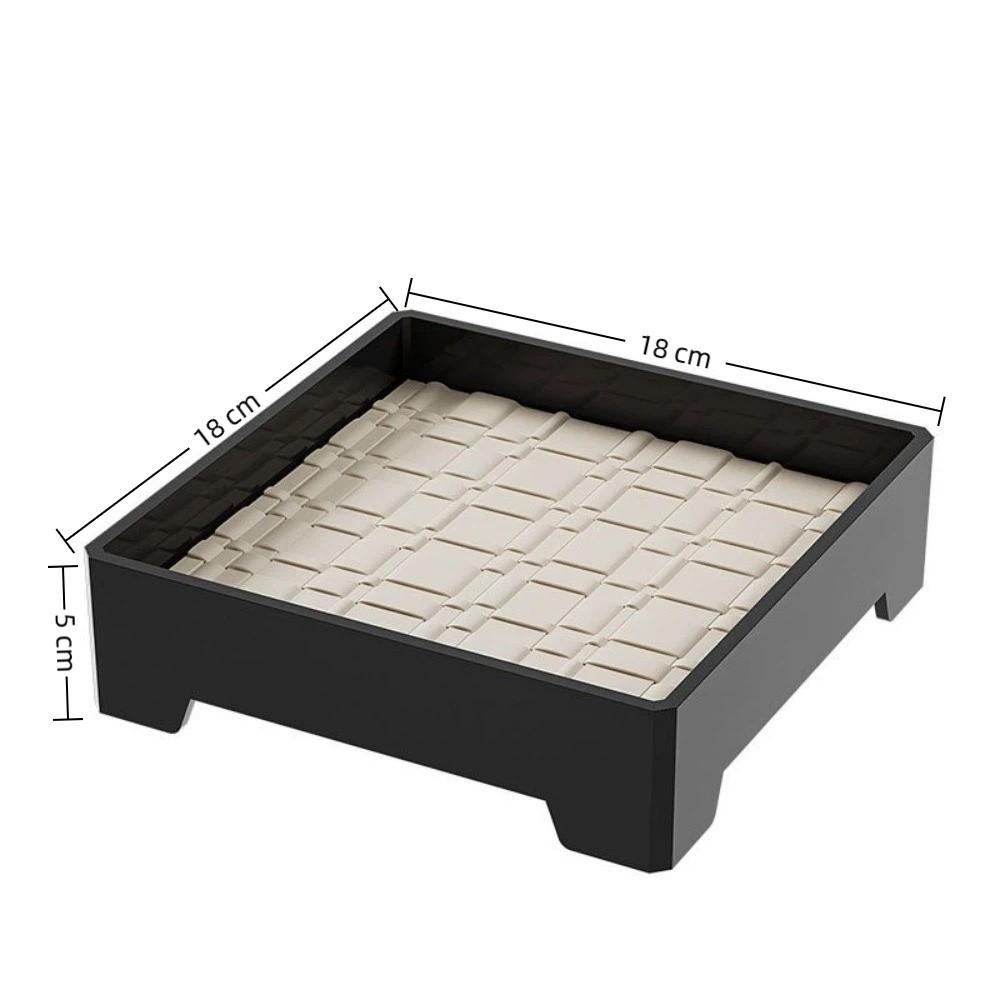 Древний кожаный лоток-коробка для хранения с ковриком, лоток для ключей при входе, лоток для ароматерапии, легкий роскошный держатель для ключей, лотки