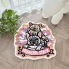 Frenchie Stack Three Stacked French Bulldog Tufted Rug Irregular Cartoon Dog Shaped Fluffy Anti Slip Floor Mat Pet Lover Bedroom