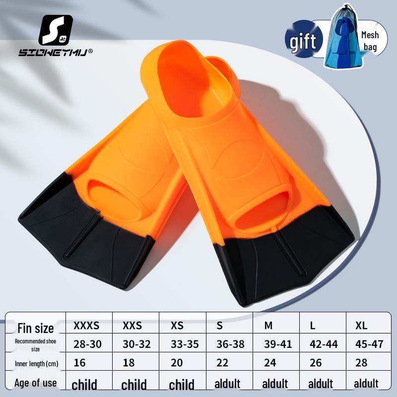 Professional Silicone Swimming Fins for Children and Adults - Diving Frog Shoes and Training Equipment