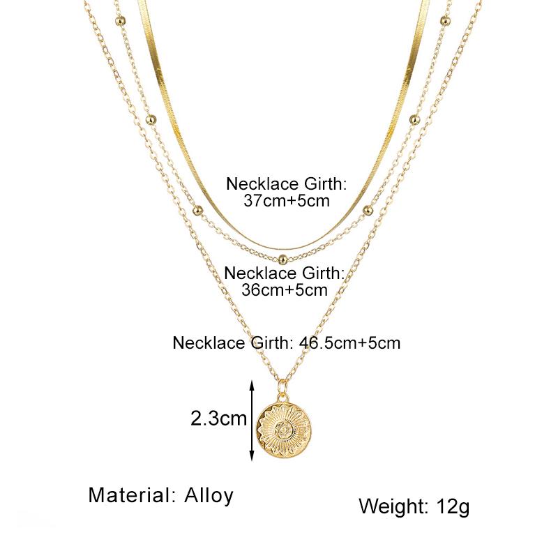 Многослойное женское ожерелье