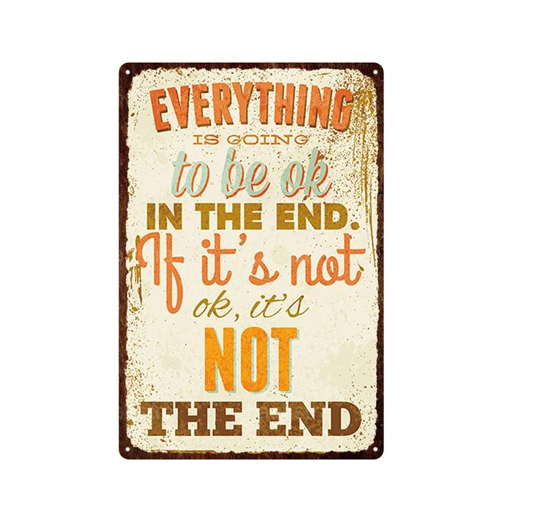 Clear Family Rules Vintage Tin Painting Inspirational Sentence Metal Signs Plaque Wall Decor Poster Home Decoration Accessories