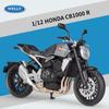 Масштаб 1/12 Welly Honda CB1000R, модель мотоцикла из сплава, литье под давлением, металлическая игрушка, модель мотоцикла, высокая имитация, коллекция, детские подарки