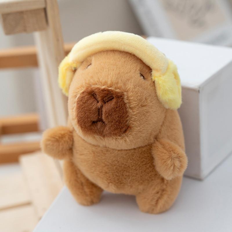 Toy Plush Capybara Keychain Backpack Charm Stress Relief Gift For Teens Kids