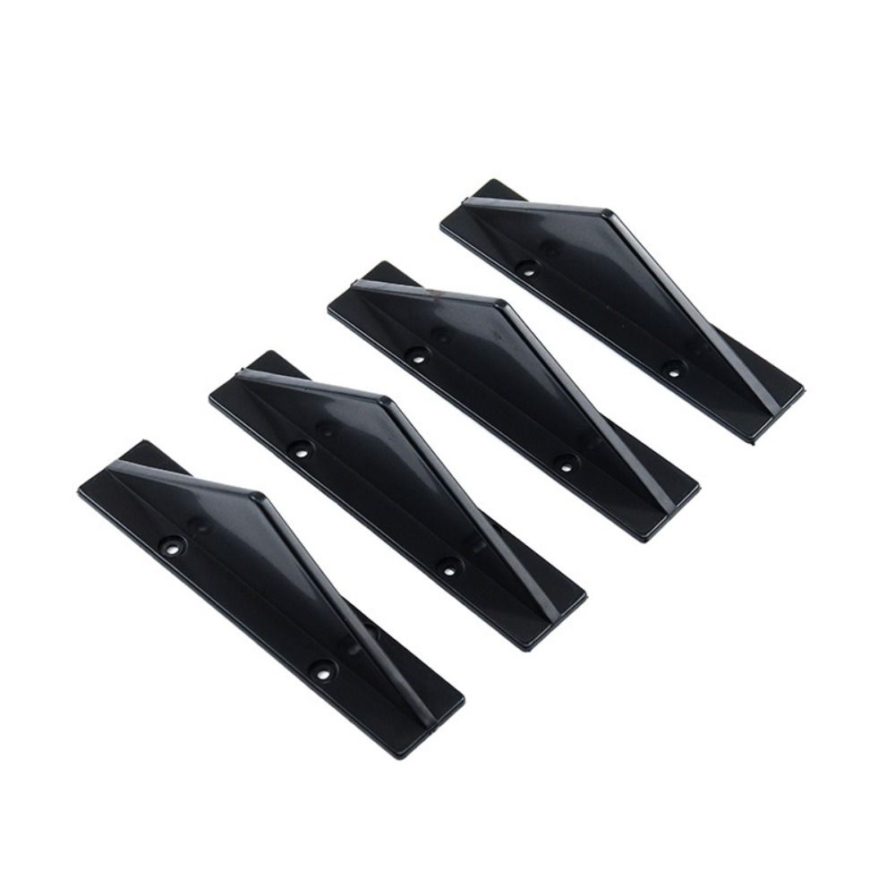 4Pcs/set Modified Shark Fin Lip Diffuser Carbon Fiber Pattern Rear Spoiler Durable Lip Spoiler Car