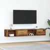 VidaXL TV Furniture 2 Pcs Old Wood 80x31x25.5 Cm Engineered Wood, TV Bench, Hi-fi Cabinet, Entertainment Center, Buffet 861469