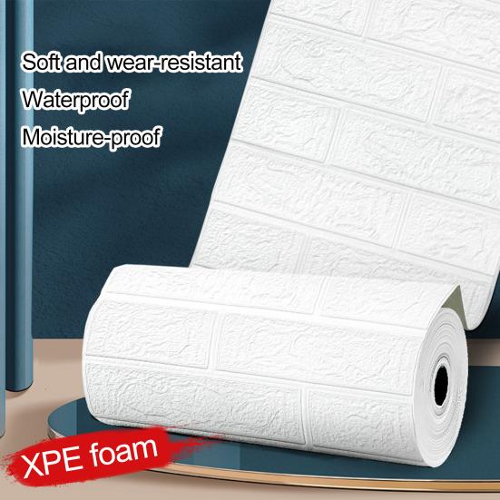 1 рулон обоев с кирпичным узором, самоклеящиеся винтажные настенные наклейки, легко отклеивающиеся и приклеивающиеся водонепроницаемые грязеотталкивающие обои для стен гостиной