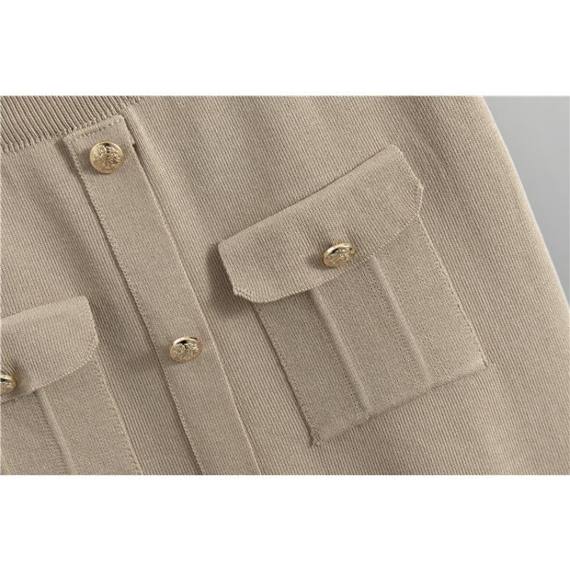 Knitted Suit Women's Sweater Spring and Autumn Sweet Gentle Wind Skirt Suit