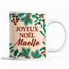 Mug - Noël Maelle Beige - Front/Back Print - Dishwasher Safe - 325 Ml