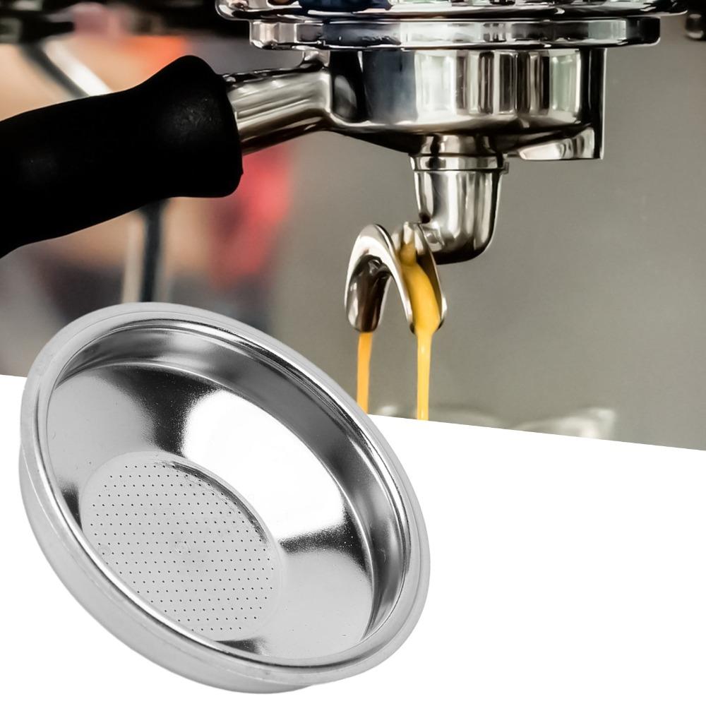 Stainless Steel Coffee Portafilter Basket Reusable 51mm Coffee Filter Basket  Commercial Use