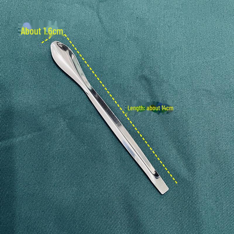 Набор из двух- и односторонних ложек для взятия проб лекарств из нержавеющей стали (22см) - 3 шт.