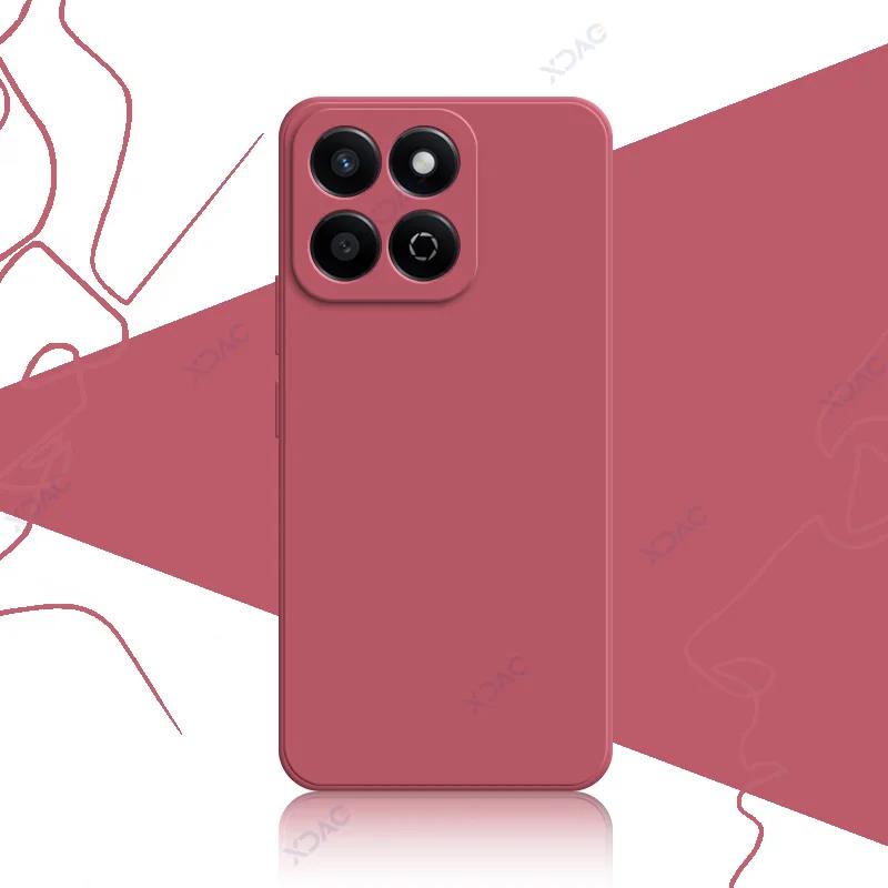 Роскошные квадратные жидкие силиконовые чехлы для Honor 200 Smart 5G 360 мягкие задние крышки для телефонов Honor200Smart полная защитная сумка