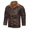 Leather Jacket Men's Fur All-in-one Jacket Flight Suit Military Fan Air Force Fur
