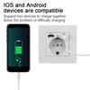 110-250 В настенная USB-розетка для ПК, домашняя розетка, 16 А, розетки с заземлением, стандартная розетка ЕС, электрическая розетка с портом USB для зарядки 5 В 2,1 А