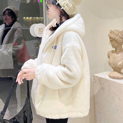 Женское пальто из искусственного меха из искусственной шерсти, осенне-зимнее короткое хлопковое пальто
