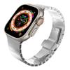 Браслет-звеньевой ремешок для Apple Watch Ultra 49 мм 8 7 6 5 4 Se 45 мм 41 мм 44 мм 40 мм Ремешок из нержавеющей стали для Iwatch 3 42 мм 38