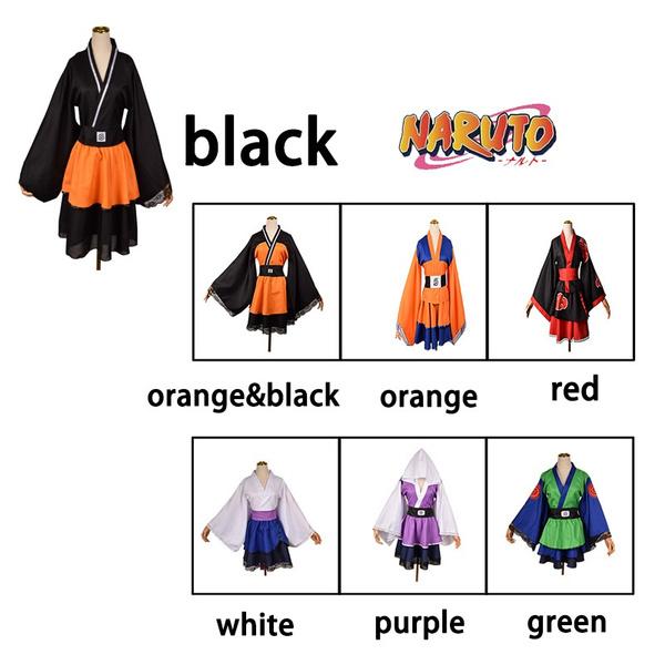 Anime Naruto Shippuden Uzumaki Naruto Akatsuki Kakashi Sasuke Lolita Kimono Dress Anime Cosplay Costume Party Uniform Clothes Suit