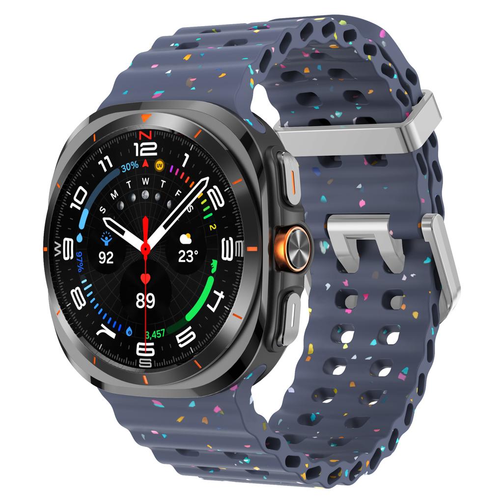 Дышащий силиконовый ремешок для Samsung Galaxy Watch Ultra 47 мм Морской браслет Galaxy Watch Ultra(2025) Ремешок для часов 47 мм