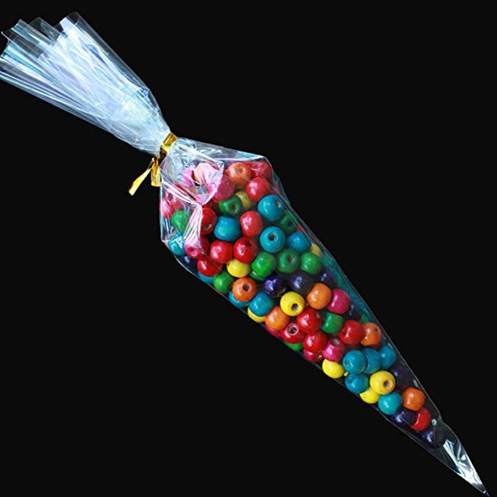 Wedding Supplies Jewelry  Plastic Candy Bag Snack Pocket Seal Cone Pouch Transparent Package