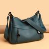 Large Capacity Middle-Aged Mother Bag Women's Multi-Layer Shoulder Bag Soft Leather Crossbody Bag Mobile Phone Bag