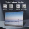 15,6-дюймовый портативный монитор. Ультратонкий дисплей с экраном IPS 1080P. Порты USB/Type-C. Встроенные двойные порты.