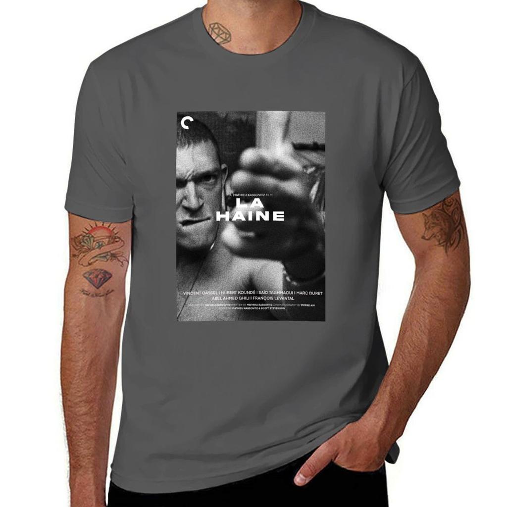 ПОСТЕРЫ / Футболка LA HAINE футболки для мужчины упаковка белая мужская футболка дизайнерская Футболка