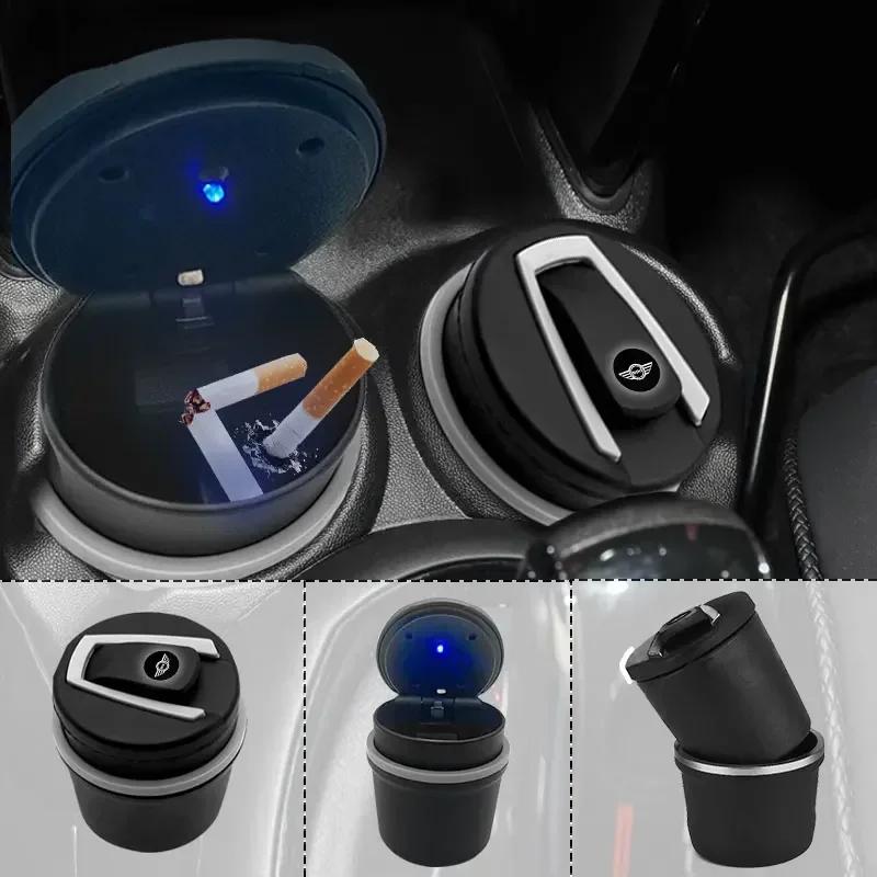 2025 Для BMW MINI Автомобильные пепельницы Портативная Автомобильная Авто LED Подсветка Пепельница для Сигарет Сигарный Пепельный Цилиндр Для MINI F54 F55 F56 R56 R60 SONE Roadst