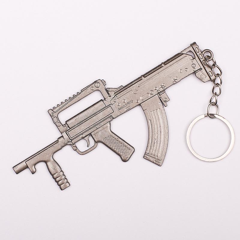 "12см брелок PUBG: Подарок: шлем 3-го уровня, сковорода и модель оружия 98KAWM.