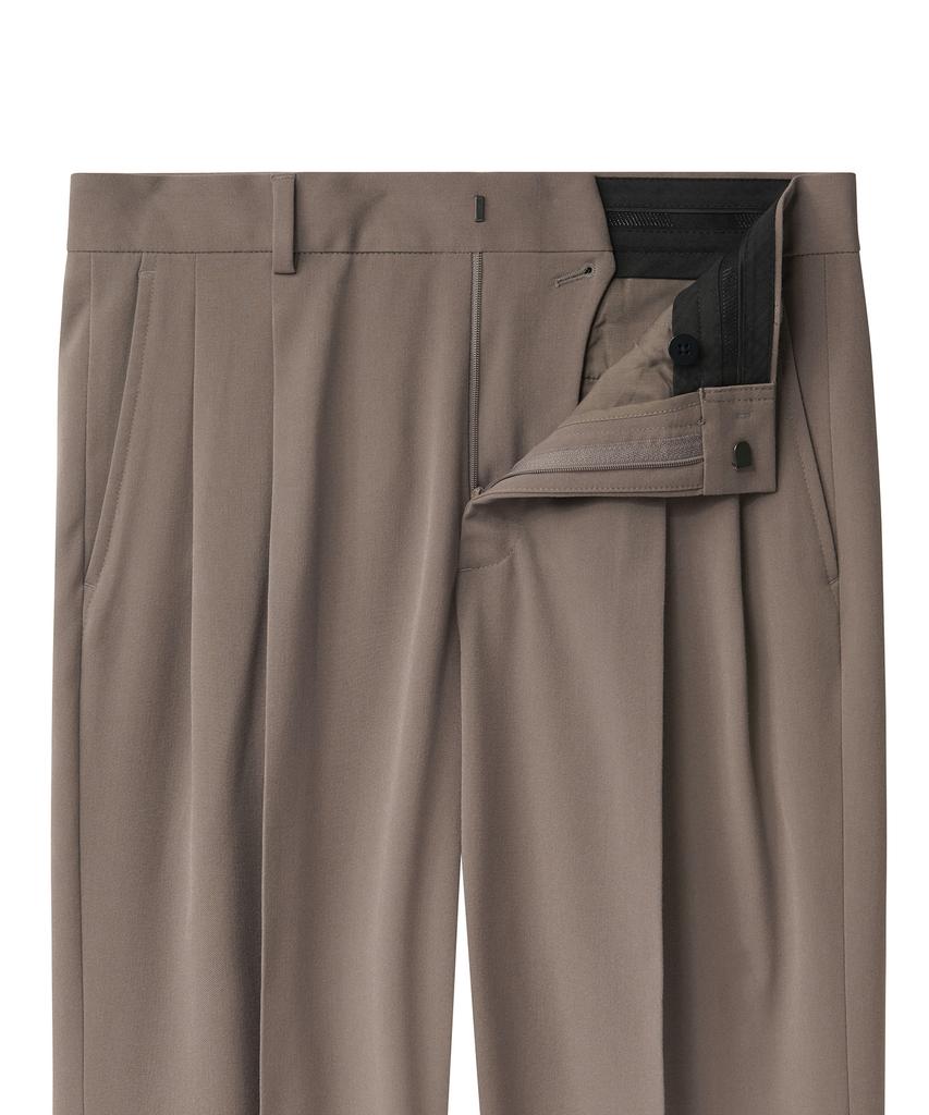 MUSINSA STANDARD Real Wide Belted Slacks [Dusty Beige]