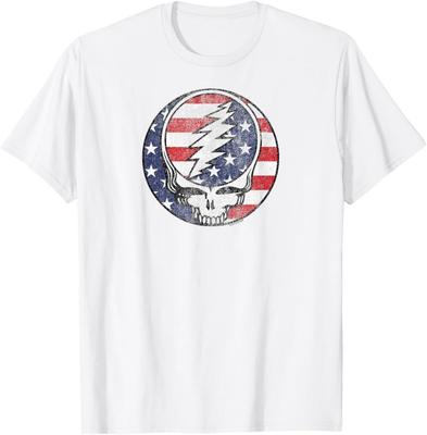 Grateful Dead Американский флаг Steal Your Face Винтажная футболка группы