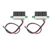 2Pcs Digital Voltmeter Voltage Meter 3 Wire 0.36in Green LED Display DC0.00V?30.0V