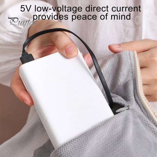 USB Heating Blanket for Outdoor Camping Zipper Closure 3 Temperature Settings Infrared Technology Multi-way Power Supply Heated Wrap