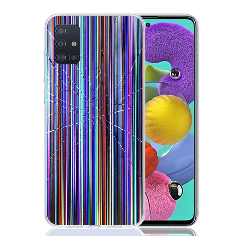 Broken Phone Screen Phone Case For Samsung Galaxy A52 A32 A22 A12 A02S A50S A30S A51 A31 AA71 Note 20 Ultra 10 S10 Plus Galaxy A