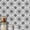 10pcs Black and White Mandala Tiles Wall Sticker Kitchen Backsplash Wardrobe Counter Home Decor Self-adhesive Waterproof Art Mural